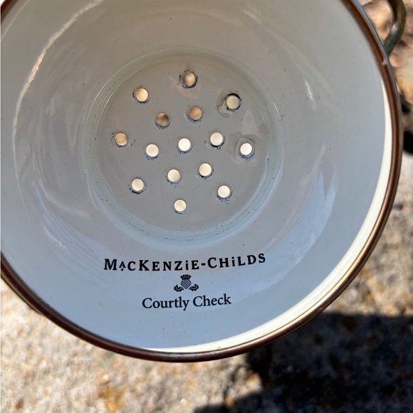 Mackenzie Childs Courtly Check Small Colande - Picture 3 of 5